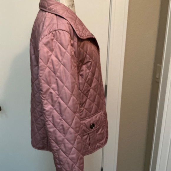 Burberry Women’s Mauve Nova Check Quilted Puffer Jacket Sz 44 - Picture 3 of 16